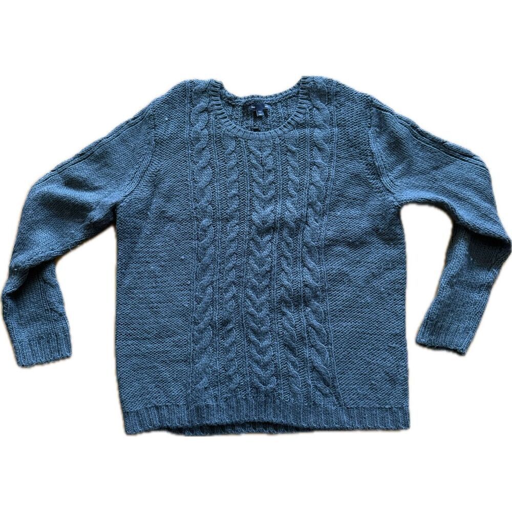 Gap Blue Women’s Mixed Cable Knit Sweater Size 2XL